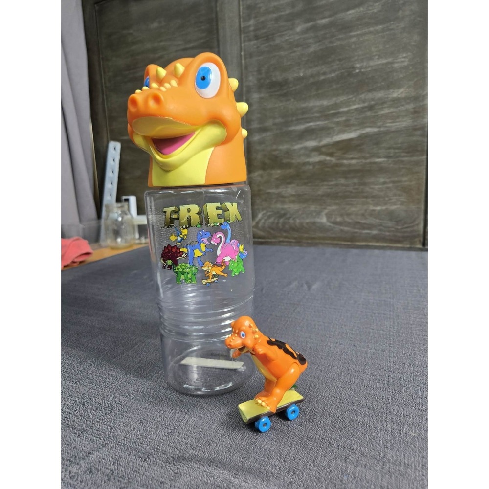 T-Rex Cafe Orange Dinosaur Souvenir Cup Skateboard Figure Complete Base